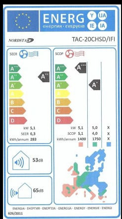 Nordstar Κλιματιστικό Inverter 18000 BTU A++/A+
