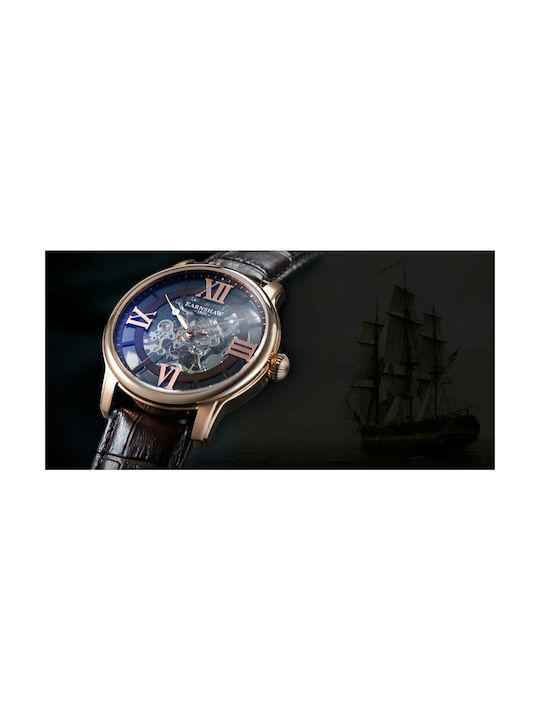 Thomas Earnshaw Longitude Uhr Automatisch mit Braun Lederarmband