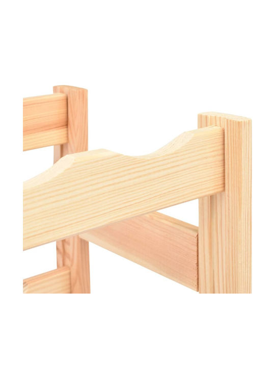 vidaXL С крака Κάβα Ποτών Дърво για 16 Μπουκάλια Бежов 43x25x54εκ.