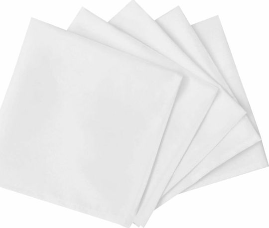 vidaXL Πετσέτα Φαγητού Λευκό 50x50cm 50τμχ