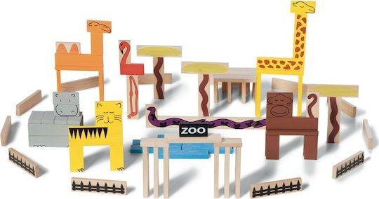 BS Toys Τουβλάκια Animal Ξύλινα για 4+ Ετών 84τμχ