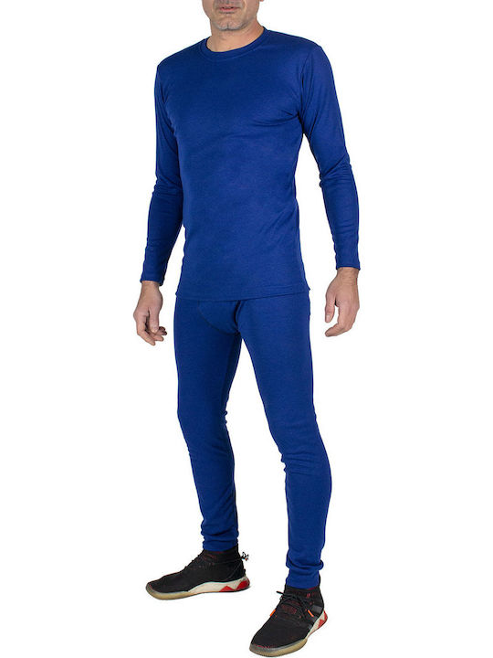 A.A UNDERWEAR Thermal Bluza termica pentru barbati cu maneci lungi Albastru