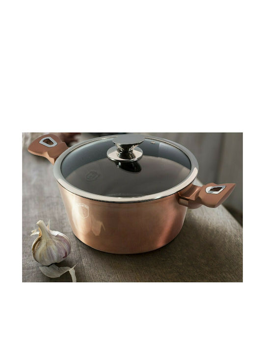 Berlinger Haus Metallic Line Βαθιά Κατσαρόλα από Αλουμίνιο 8lt / 30cm Rose Gold