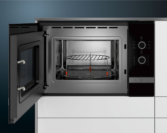 Siemens Iq300 Εντοιχιζόμενος Φούρνος Μικροκυμάτων με Grill 25lt Μαύρος