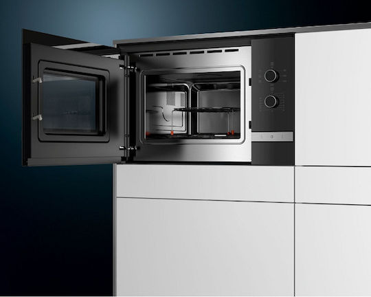 Siemens Iq300 Εντοιχιζόμενος Φούρνος Μικροκυμάτων με Grill 25lt Μαύρος