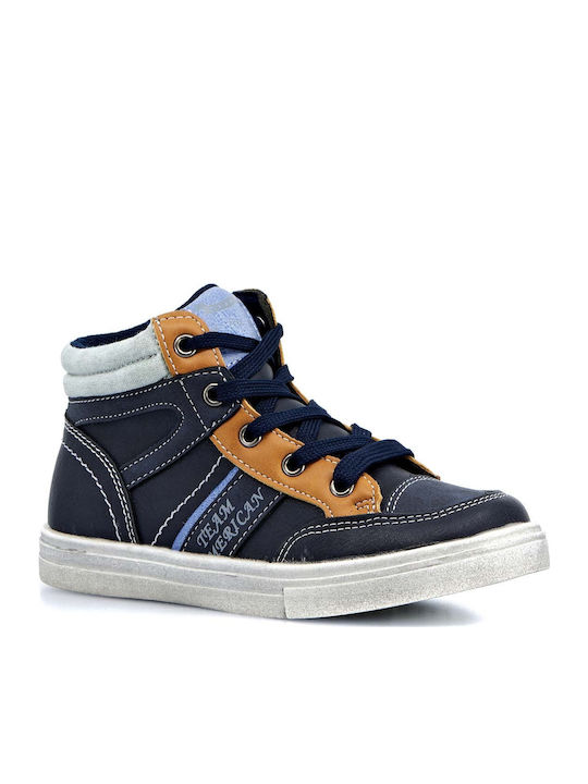 PAPISTAS KIDS BOY'S BOOTS FOR BOYS WITH BLUE SYNTHETIC