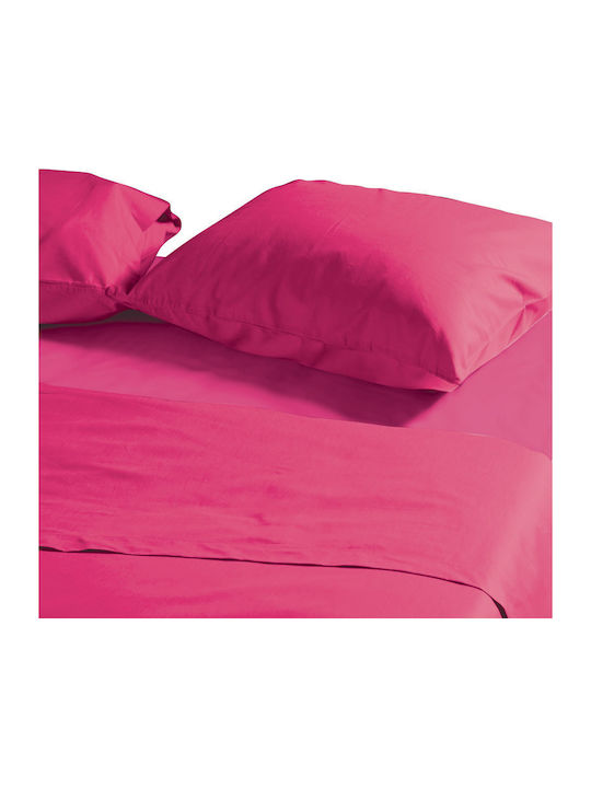 Nef-Nef Homeware Basic Σεντόνι Υπέρδιπλο 240x270εκ. 557 Fuchsia