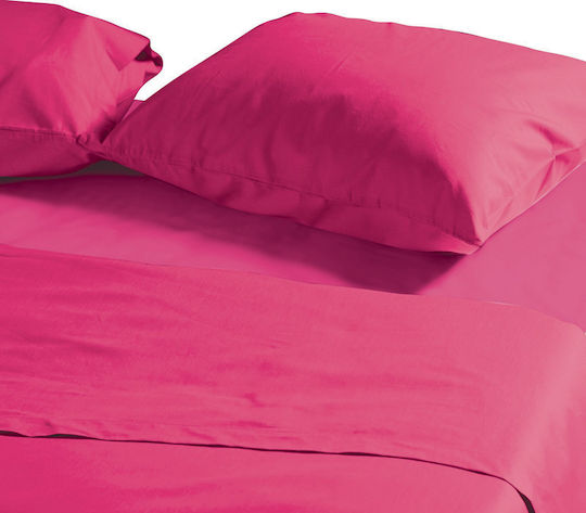 Nef-Nef Homeware Grund Bettlaken Super-Doppel 240x270cm Fuchsie