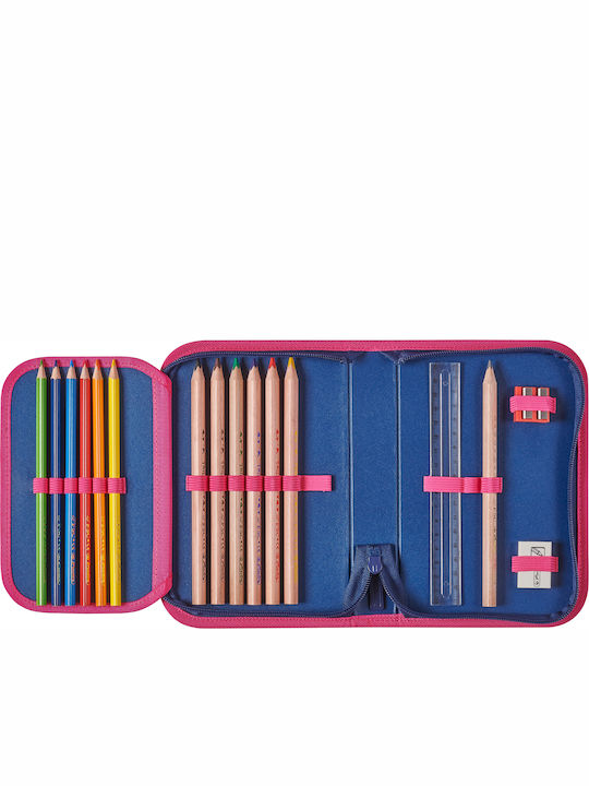 Herlitz Motion Plus Pink Cubes Σετ Σχολική Τσάντα Πλάτης Δημοτικού Ροζ