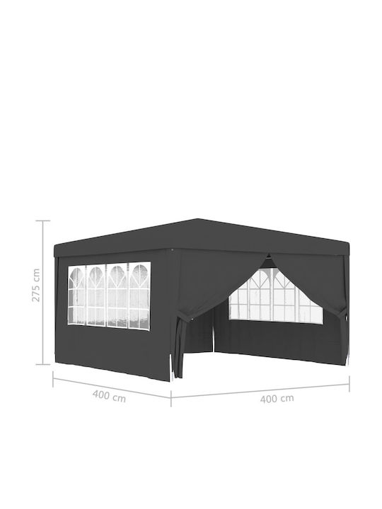 vidaXL Κιόσκι Κήπου Ανθρακί 4x4m