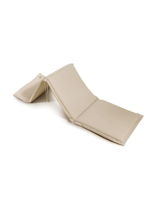 Lianos Wasserdichtes Sonnenbank-Kissen Mit Rückenlehne Beige 196x58cm
