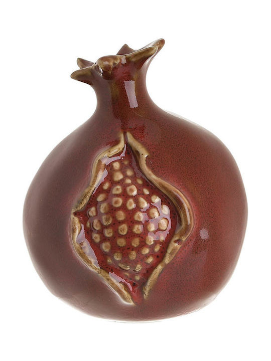 Inart Tabletop Lucky Charm Pomegranate Red Ceramic 7x7cm 1pcs