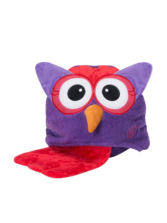 Zoocchini Βρεφική Κάπα-Μπουρνούζι με Κουκούλα Olive The Owl Μωβ 127x55εκ.