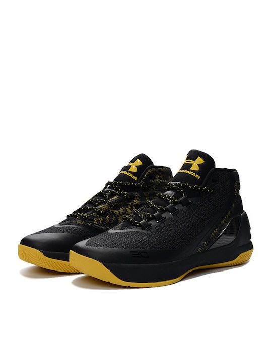 Under Armour Curry 3 Ψηλά Μπασκετικά Παπούτσια Black / Taxi