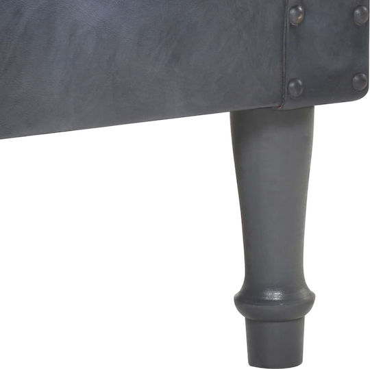Sessel aus echtem Leder Gray 60x57x64cm