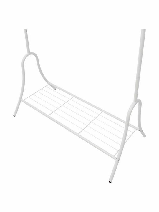 vidaXL Κρεμάστρα Δαπέδου από Μέταλλο Λευκή 90x44x174cm