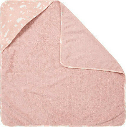 Little Dutch Hooded Baby Bath Towel Ocean Pink