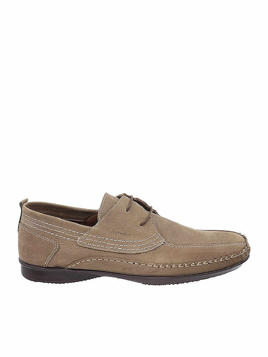 Boxer Men's Leather Casual Shoes Beige