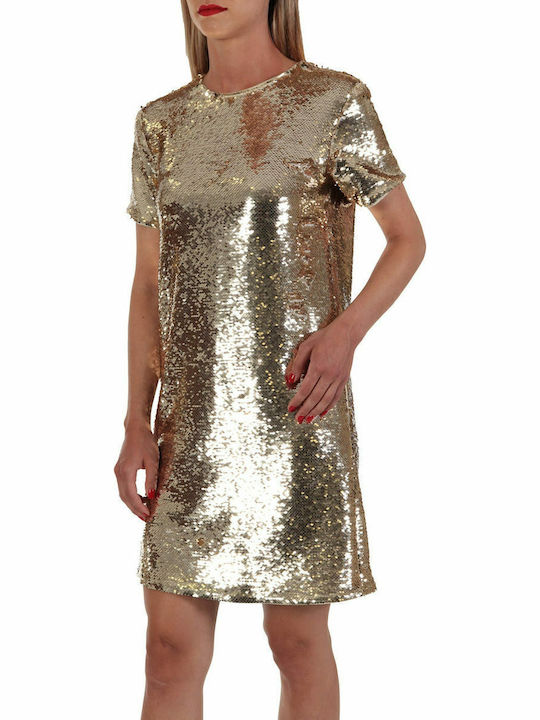 Mini Evening Dress Gold 3H2AA12NWLZ F202