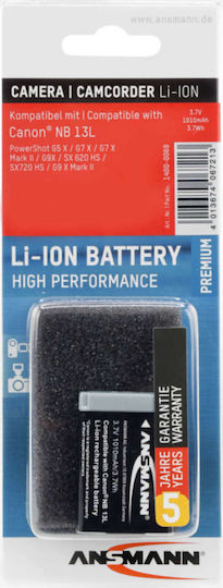 Ansmann Kamera Batterie A-Can NB 13L 1400-0069 Lithium-Ionen (Li-Ion) Kompatibel mit Canon