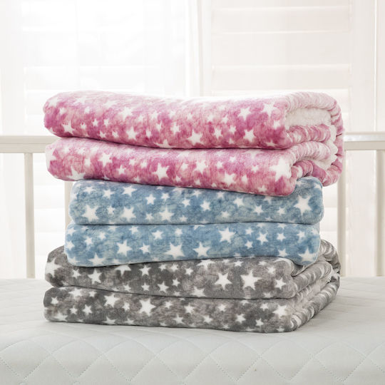 Beauty Home Blanket Cot Art 5136 Velvet Gray 110x140cm