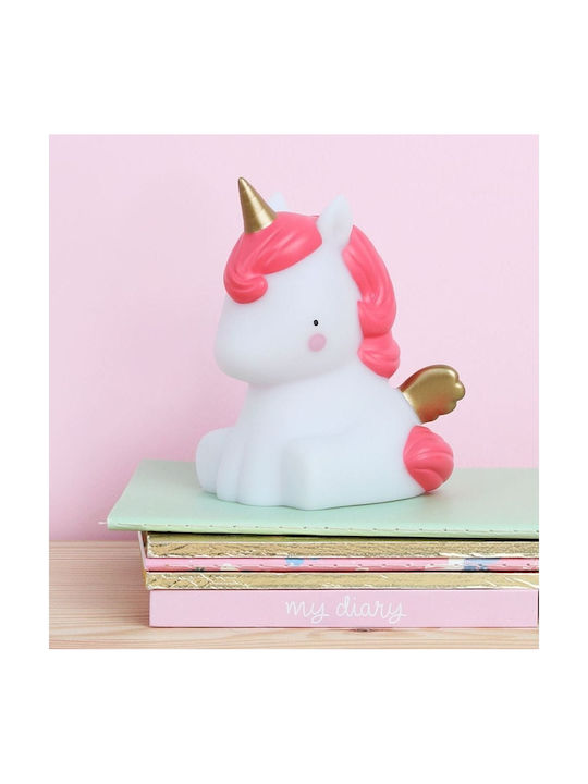 A Little Lovely Company Led Kids Decorative Lamp Unicorn Pink 8.5x12.5x10εκ.