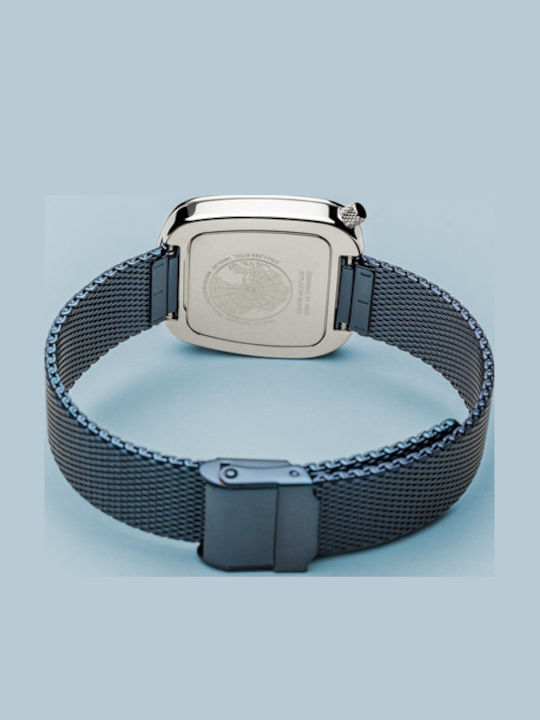 Bering Time Classic Γυναικείο Ρολόι 34mm Μπαταρίας με Navy Μπλε Μεταλλικό Μπρασελέ
