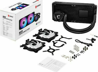 MSI MAG CoreLiquid 240R Υδρόψυξη Επεξεργαστή Διπλού Ανεμιστήρα 120mm για Socket AM4/1200/115x με ARGB Φωτισμό