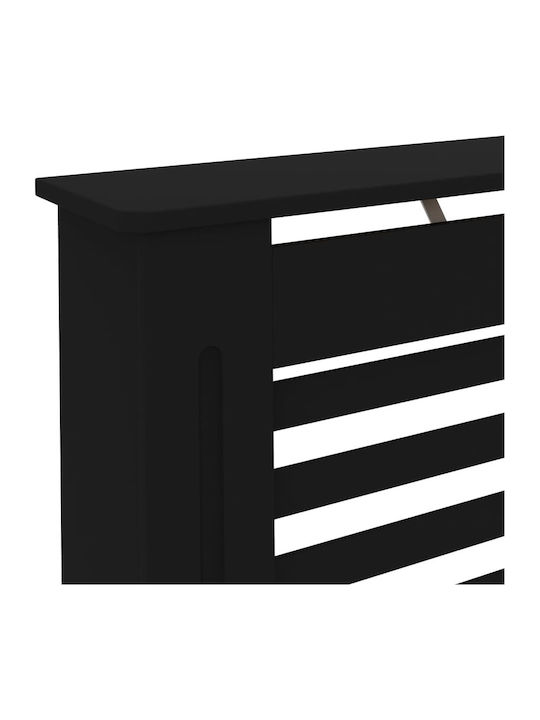vidaXL Κάλυμμα Καλοριφέρ από MDF Μαύρο 112x19x81cm