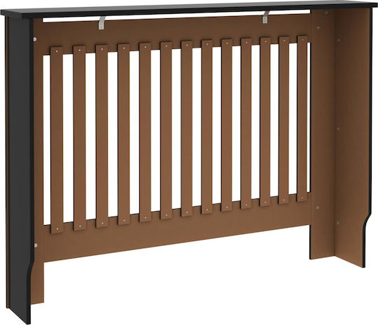 vidaXL Husă Pentru Radiator Din MDF Negru 112x19x81cm