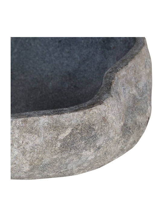 vidaXL River Stone Надеждна мивка Камък 53x49x15см Сив