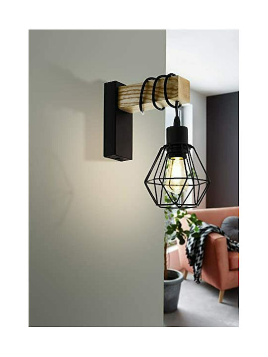 Eglo Townshend Φωτιστικό Τοίχου Μαύρο 14x14x24.5εκ. Eglo Townshend Φωτιστικό Τοίχου Μαύρο 14x14x24.5εκ.