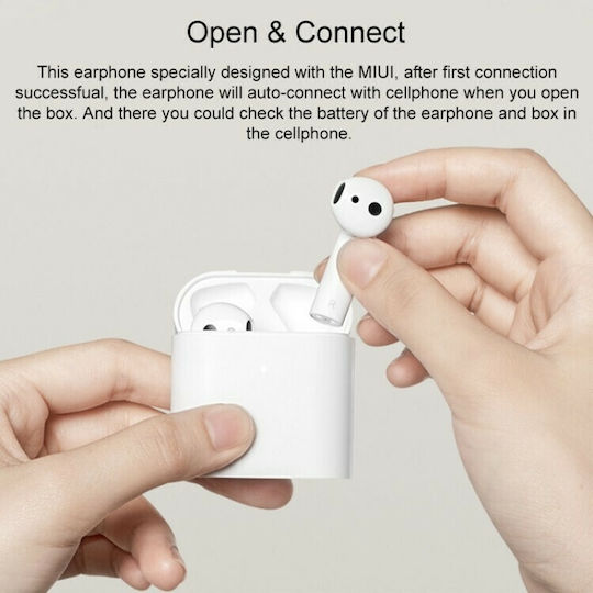 Xiaomi Mi Air 2S Earbud Bluetooth Handsfree Ακουστικά με Θήκη Φόρτισης Λευκά