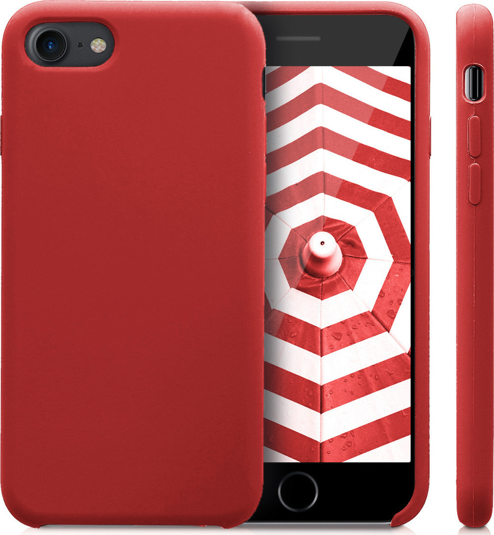 KWmobile Soft Flexible Rubber Back Cover Dark Red (iPhone SE 2020/8/7