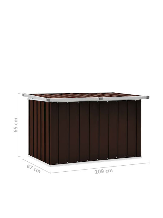 vidaXL Outdoor Storage Box Brown L109xW67xH65cm
