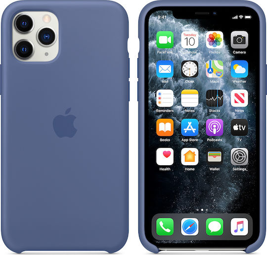 Apple Silicone Case Back Cover Σιλικόνης Μπλε (iPhone 11 Pro Max)