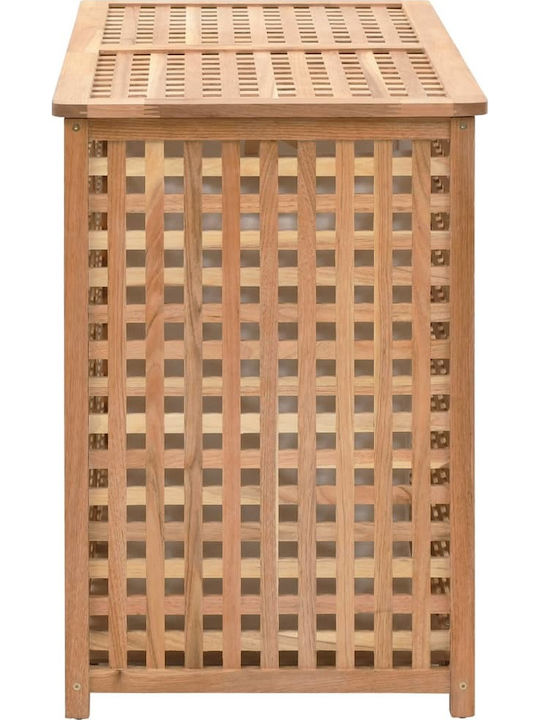 vidaXL Holz-Wäschekorb mit Deckel 87,5x46x67cm Braun