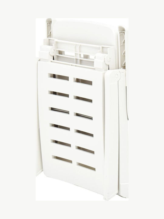 Deckchair Plastic White 189x72x96cm.