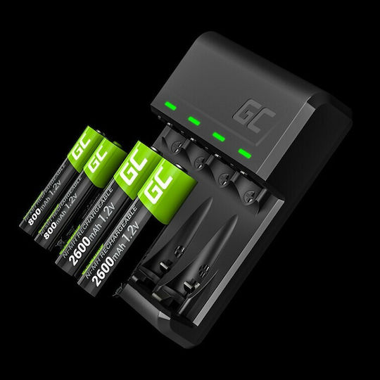 Green Cell VitalCharger USB 4 Batterien Ni-MH Größe AA/AAA