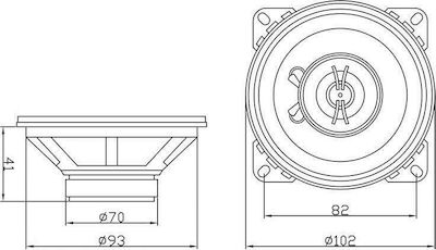 Blow Car Speaker Set R-100 4" (2 Way)