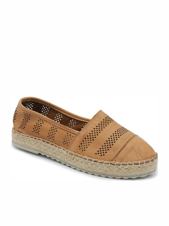 Migato Lederne Damen Espadrilles in Tabac Braun Farbe DL504-L23