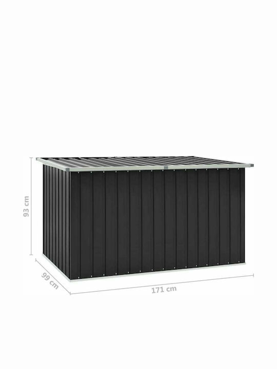vidaXL Außenlagerbox Metall Charcoal L171xB99xH93cm