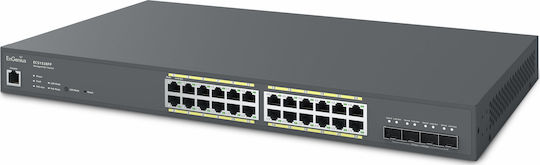 EnGenius ECS1528FP Managed L2 PoE+ Switch with 24 Gigabit (1Gbps) Ethernet Ports and 4 SFP Ports