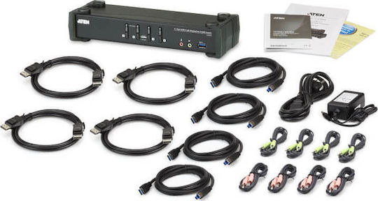 Aten 4-Port USB 3.0 4K DisplayPort KVMP Switch