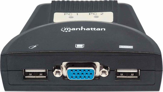Manhattan 2-Port Mini KVM Switch
