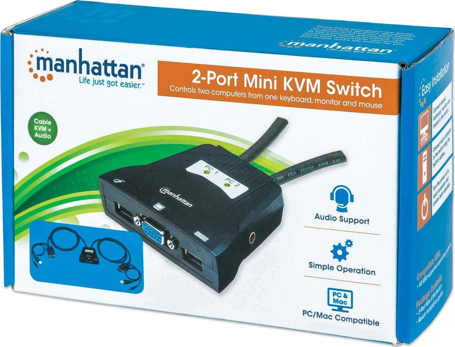 Manhattan 2Port Mini KVM Switch Skroutz.gr