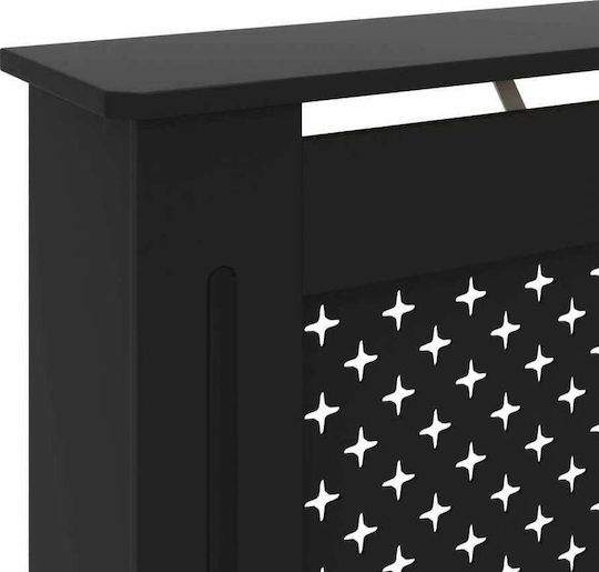 vidaXL Husă Pentru Radiator Din MDF Negru 152x19x81cm
