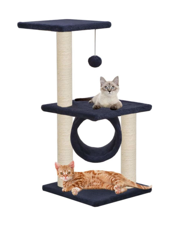 vidaXL Cat Scratching Post Cat Tree In Blue Colour 30x30x65 cm