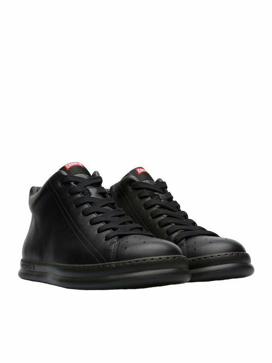 Runner Four Leather Black Men's Boots Anatomical