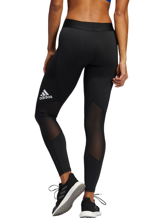 adidas Alphaskin Long Power Laser Performance Women's Long Running Legging Black